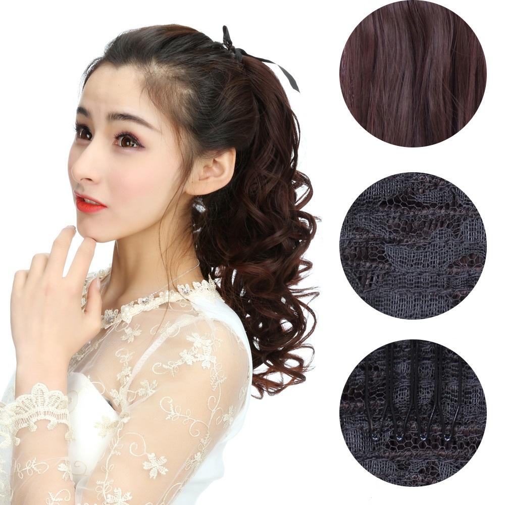 Tóc cột xoăn 40cm C127, tóc giả nữ Sỉ 40k