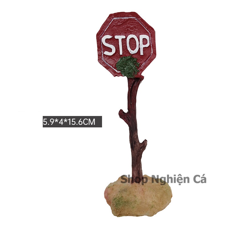 Mô Hình Biển Báo Trang Trí Bể Cá, Hồ Cá Độc Đáo