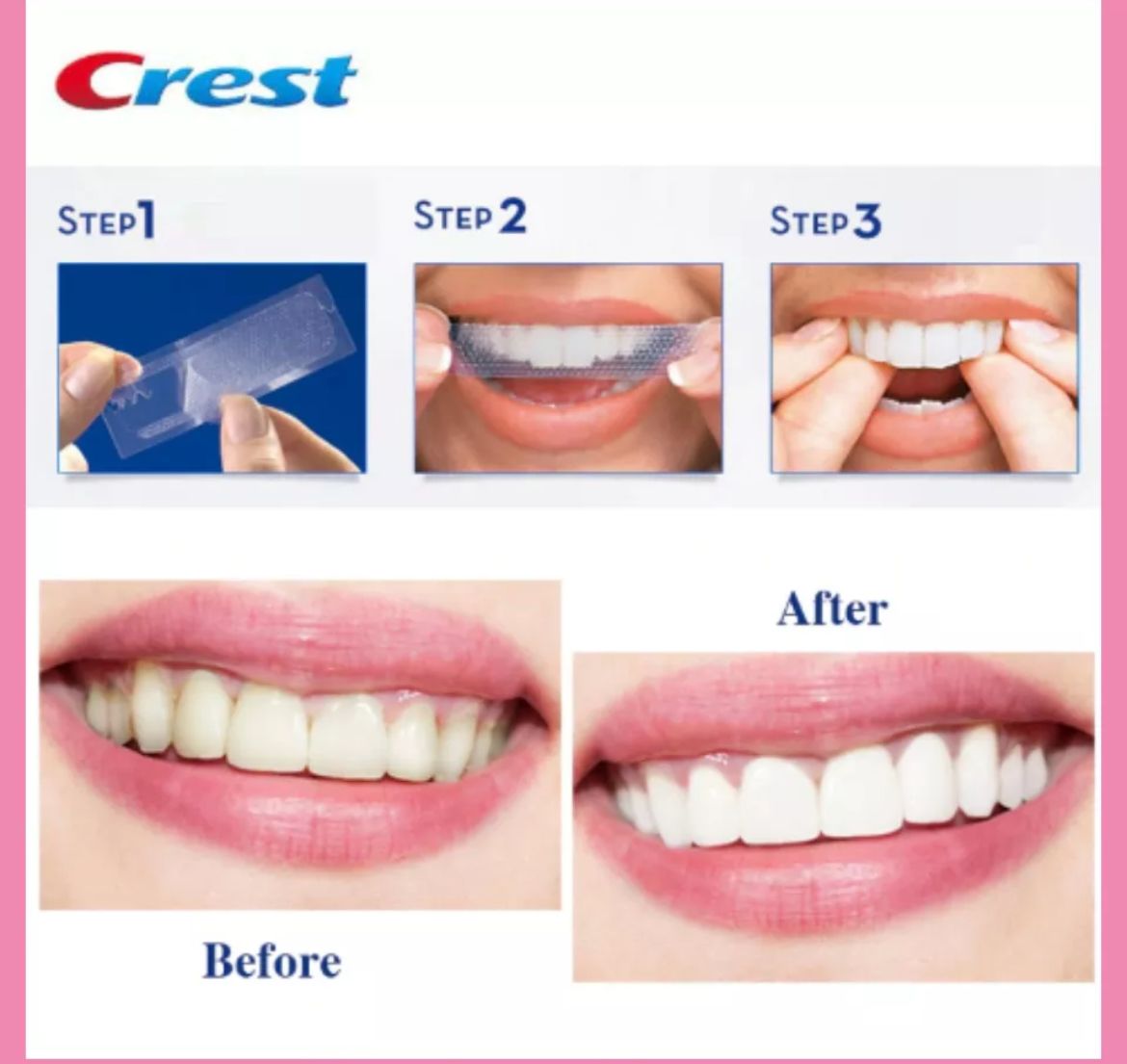Miếng Dán Trắng Răng Crest 3D White 1 Gói Chính Hãng Mỹ
