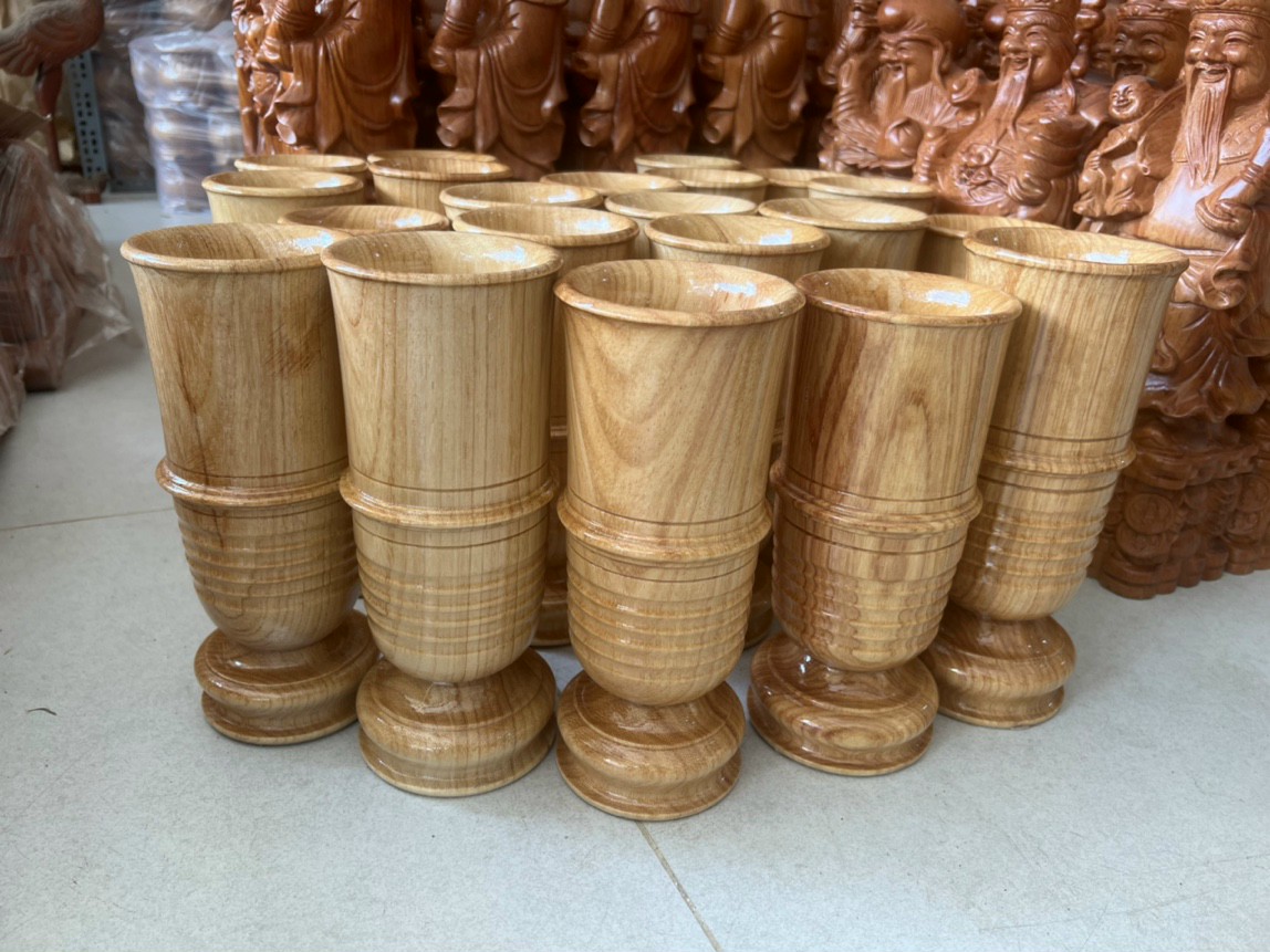 Ống đựng nhang gỗ gỏ cao 25cm