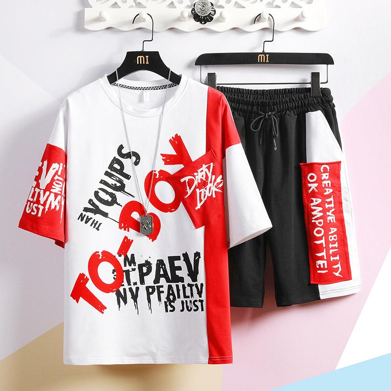 Bộ Quần Áo Thun Nam Thể Thao Mùa Hè TO – BOY Phối Hai Màu Cá Tính Thời Trang Đường Phố Phong Cách FORYOU SET NAM 9000033C