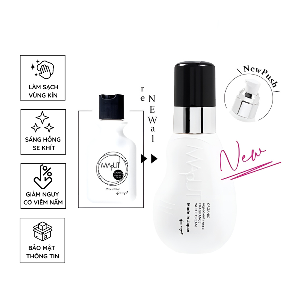 Kem dưỡng mờ thâm hữu cơ Maputi White Cream 100ml