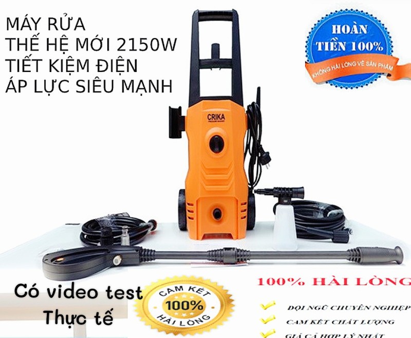 máy rửa xe - máy rửa xe áp lực cao - CÓ VIDEO - Máy rửa xe mini - Máy rửa xe gia đình- 2150W - cảm ứng từ - lõi đồng ( bảo hành 3 năm 1 đổi 1 - máy rửa xe máy