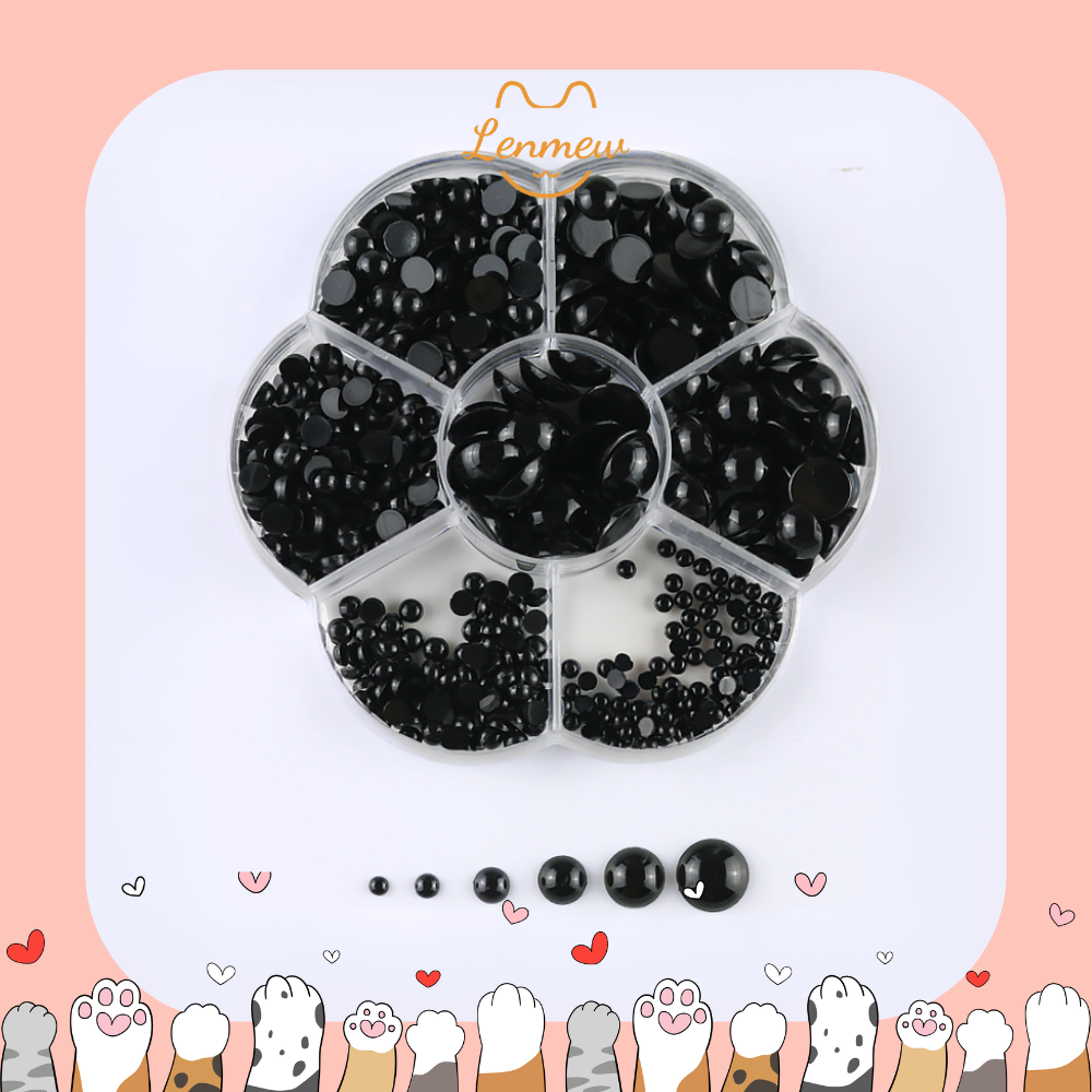 Hộp Mắt Thú Bông Dán Nhiều Size