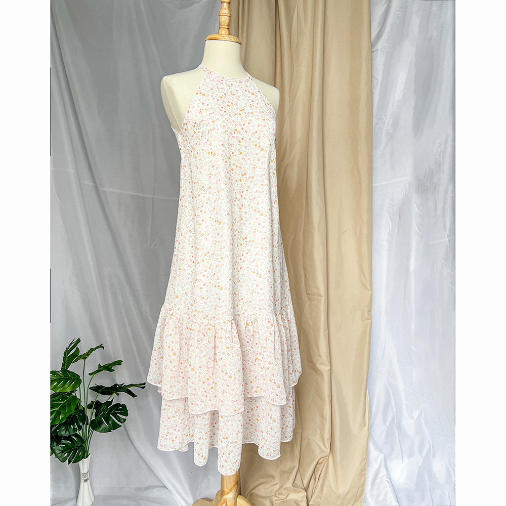 Đầm yếm, váy hoa nhí bèo nhún RD027