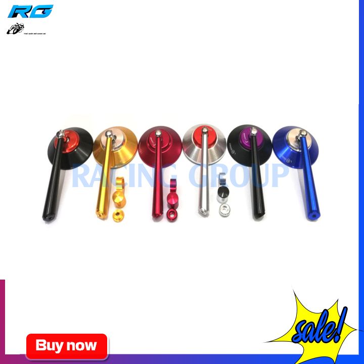 Gương chiếu hậu tròn rizoma - màu đỏ 1 cái
