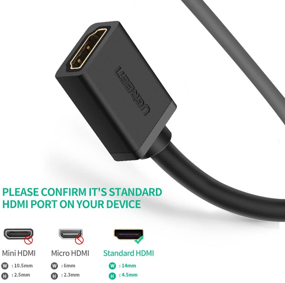 Cáp nối dài HDMI tròn 1M chính hãng Ugreen 10141