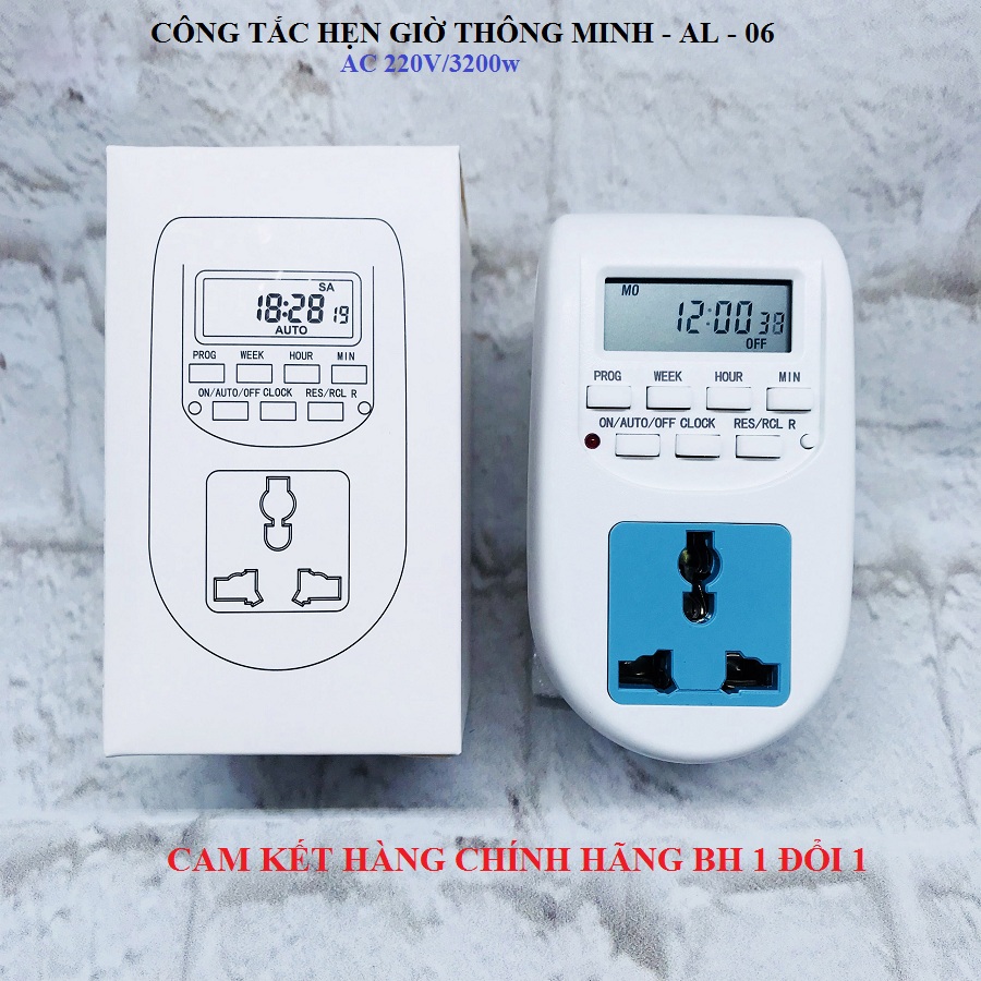 Ổ cắm hẹn giờ điện tử AL06, 16 lần tự động tắt mở