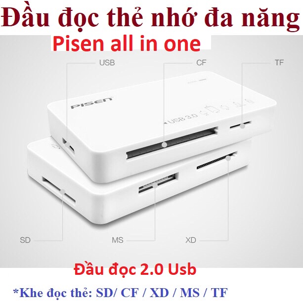 Đầu đọc thẻ nhớ Hoco TF SD / đầu đọc đa năng SSK 330 đọc được MicroSD, SD, CF, M2, MS, XD