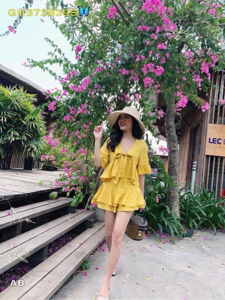 Bộ đồ ngủ voan 2 lớp độc đẹp mặc mùa hè siêu mát