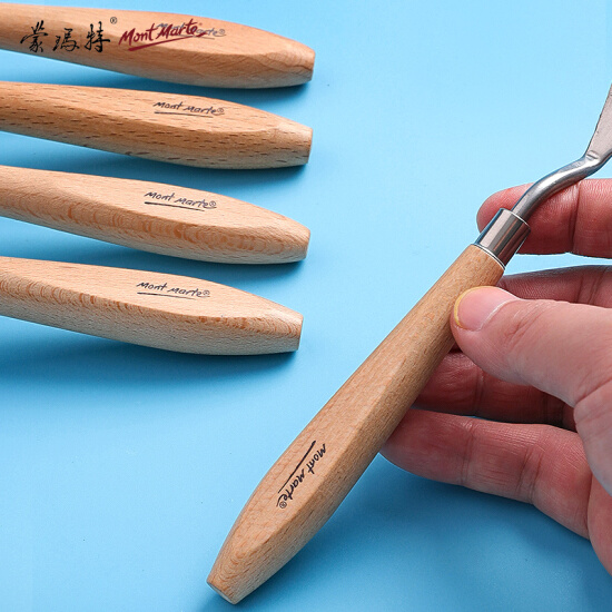 [HCM]BỘ BAY LẤY MÀU MONT MARTE STAINLESS PALETTE KNIFE (5 DAO THÉP KHÔNG GỈ)
