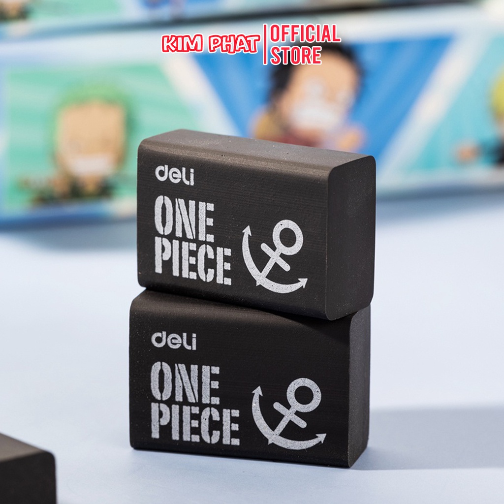 Gôm tẩy 4b màu đen deli one piece