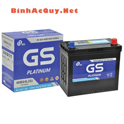 Ắc quy GS MF 46B24L(S) 12V 45AH hàng chính hãng cho oto Toyota, Mazda, Lexus, Mitsubishi