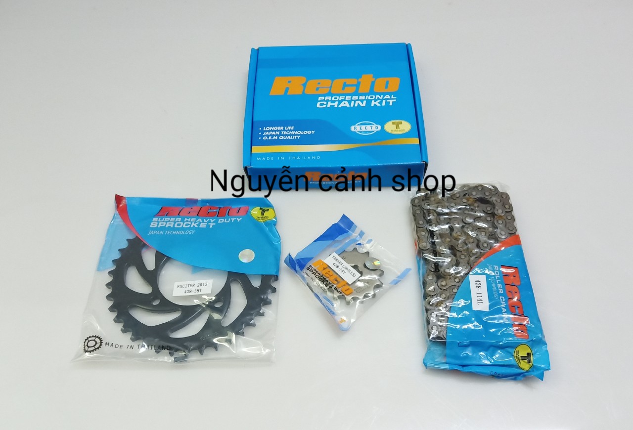 sên nhông dĩa recto xe exciter 135 màu đen