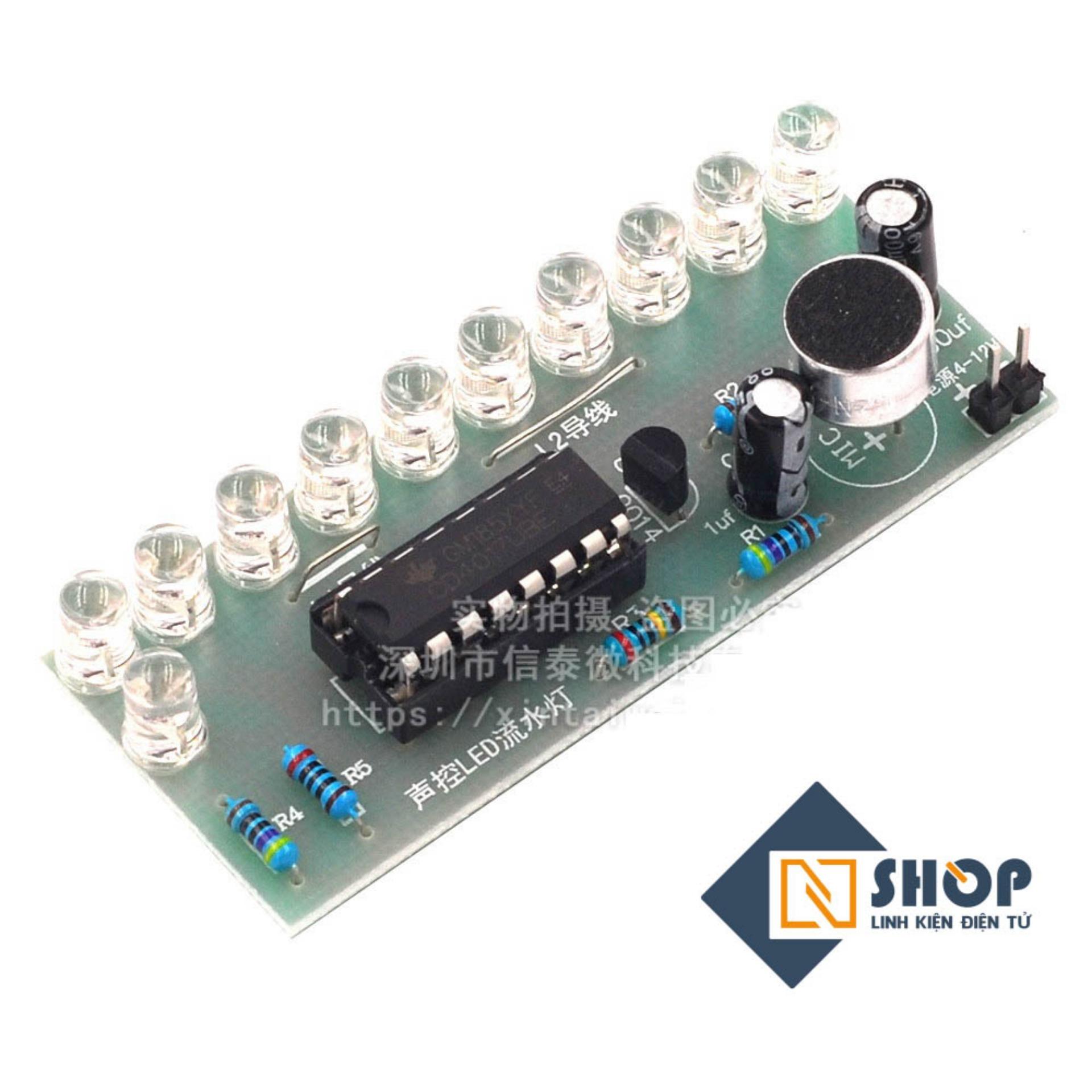 Mạch nháy theo nhạc CD4017 (chưa ráp)