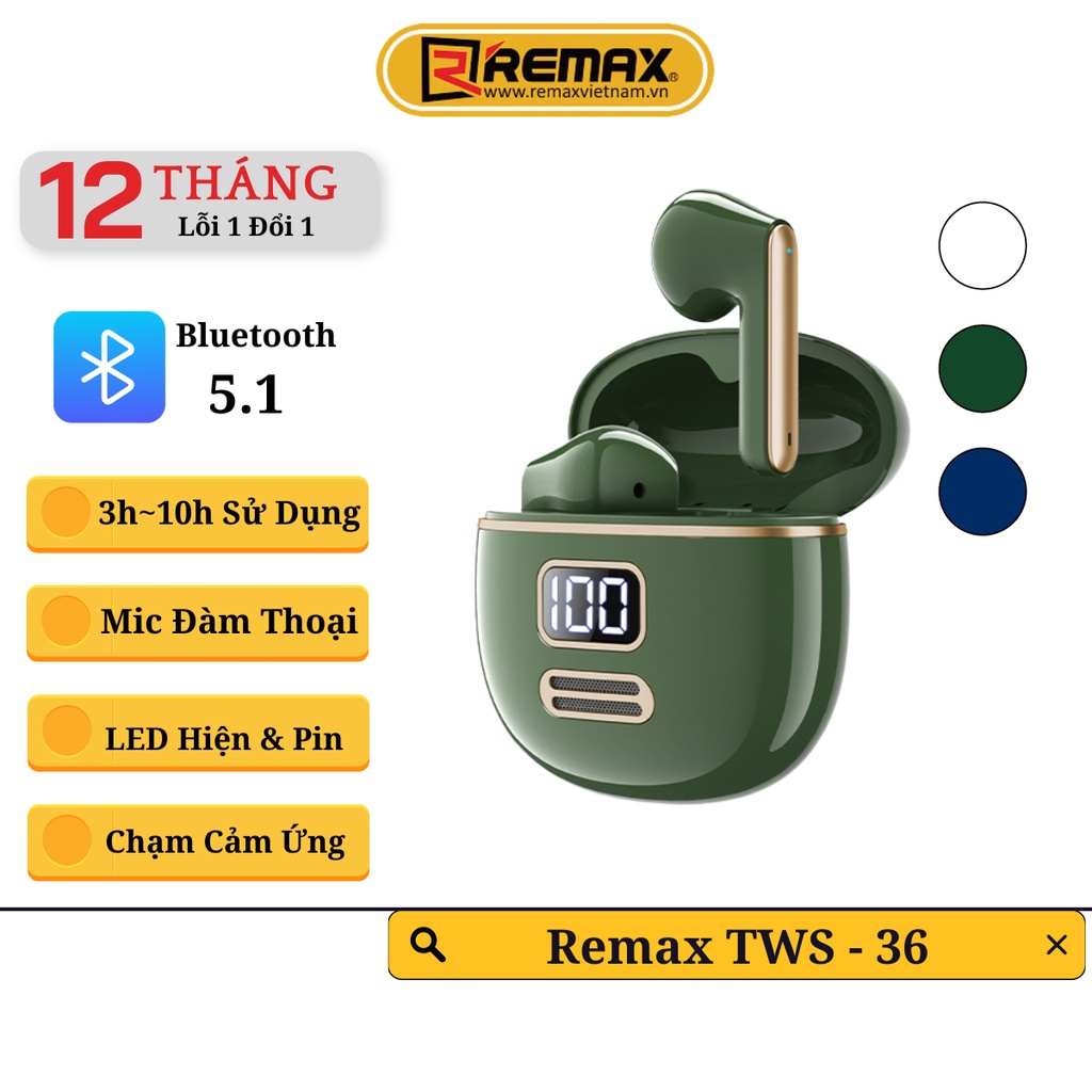 Tai nghe True Wireless Remax TWS-36 phong cách retro - Remax Vietnam
