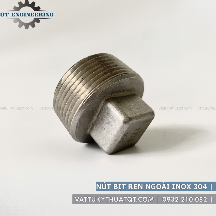 Nút Bịt Ren Ngoài Inox 304 | Phi 49,60,76 | VATTUKYTHUATQT.COM