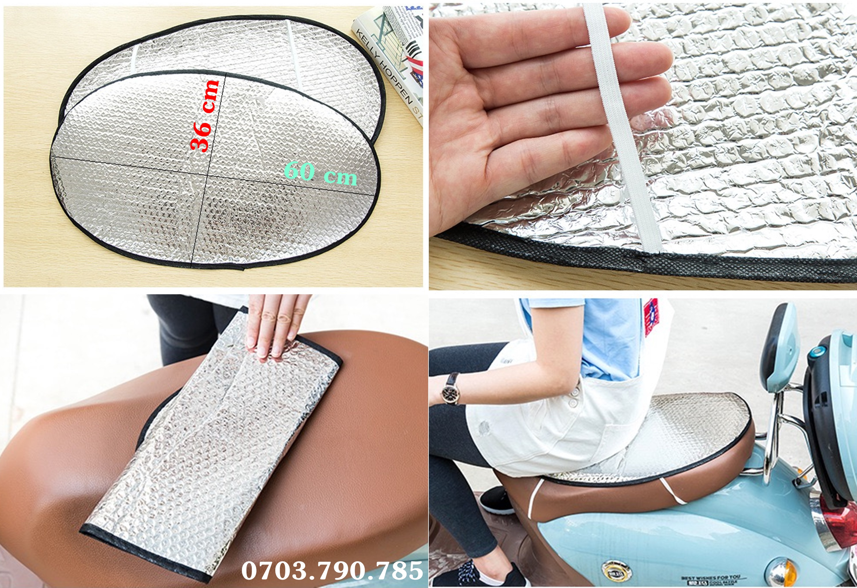 [HCM]Tấm che nắng chống nóng yên xe máy