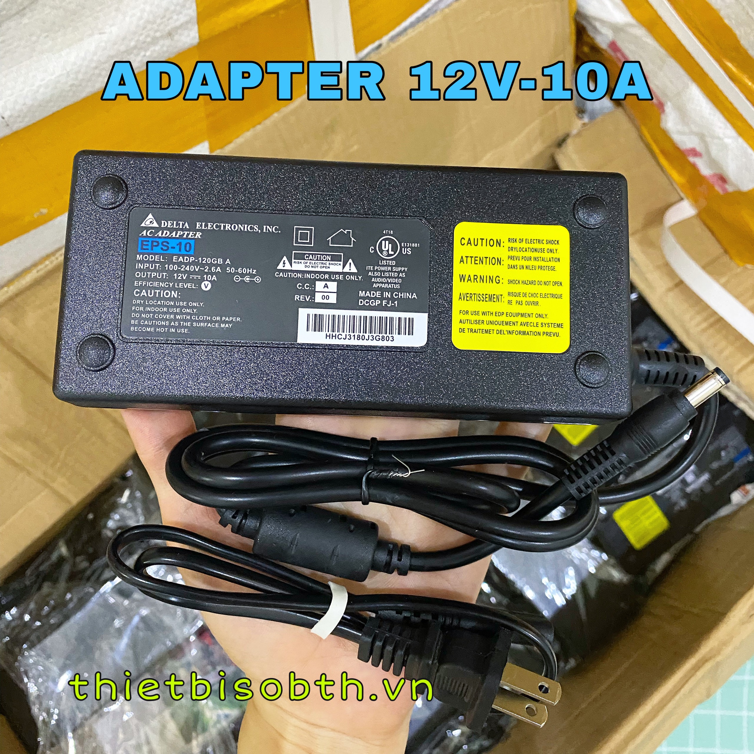 Adapter nguồn DELTA 12V-10A loại xịn dành cho camera