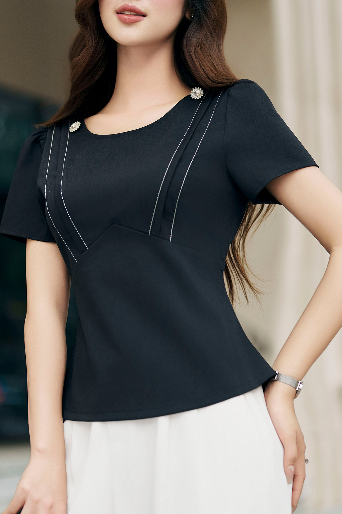 Áo kiểu peplum LAMER L61B24H019