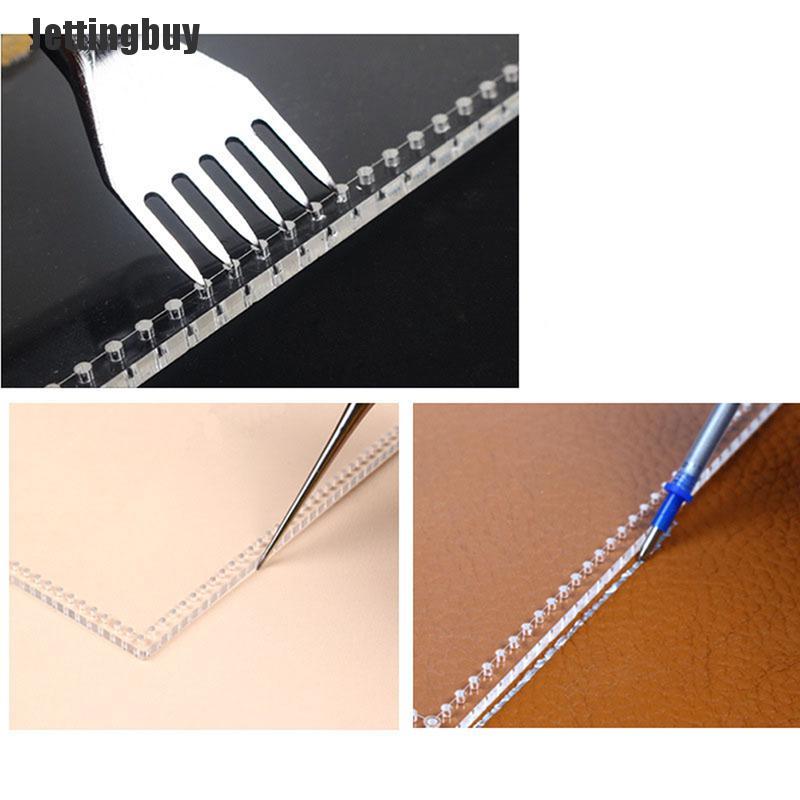 Jettingbuy 13Pcs Clear Acrylic Wallet Pattern Stencil Template Sets Leather Craft DIY Tool