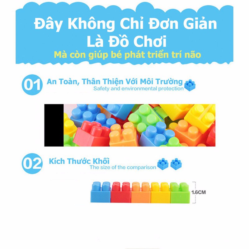 Bộ đồ chơi xếp hình 240 khối