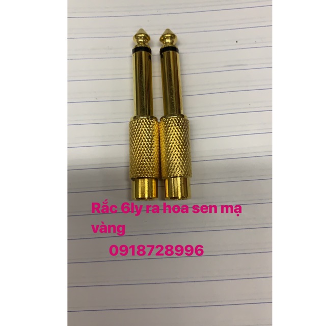 Combo 2 rắc 6ly ra hoa sen đẹp mạ vàng