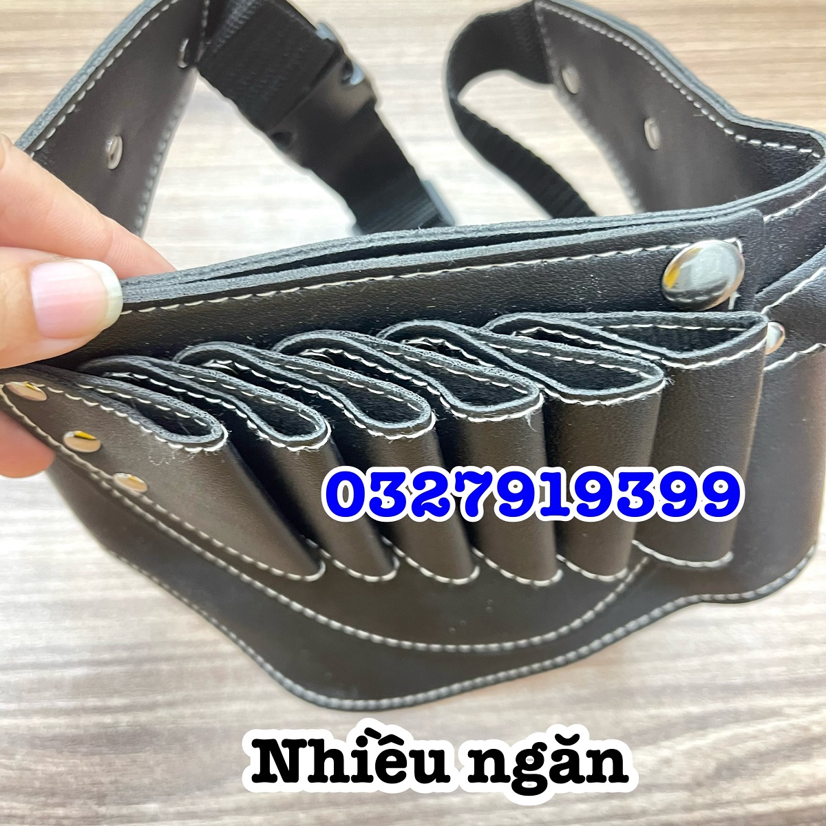 Túi đeo đựng kéo cắt tóc MS030 - Chuyên sản phẩm tóc, thiết kế nhiều ngăn, đai dây điều chỉnh, khâu thủ công, kích thước 40cm x 18cm, tiện lợi cho dụng cụ cắt tóc hàng ngày.