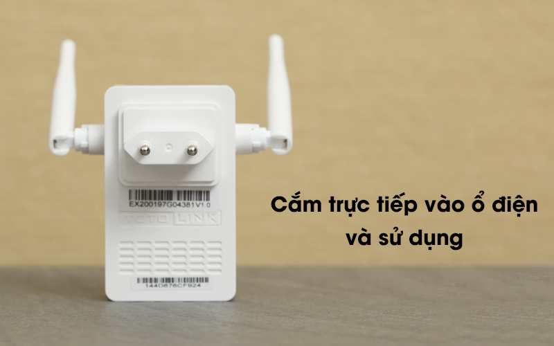 [BẢN QUỐC TẾ - BH 12 THÁNG] Bộ Kích Sóng WiFi TOTOLINK EX200 - Thiết Bị Mở Rộng WiFi 300Mbps ,Chuẩn Wifi: IEEE 802.11b/g/n, 2 Râu WiFi 2*2 DBI Antenna 2.4GHZ Giúp Tăng Khả Năng Phát Sóng Xuyên Tường