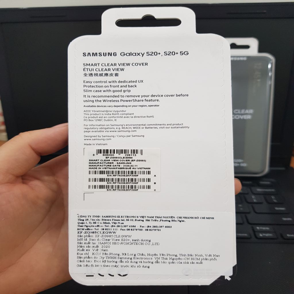 [CHÍNH HÃNG] Bao Da Clear View Samsung Galaxy S20 Plus, S20 plus 5G