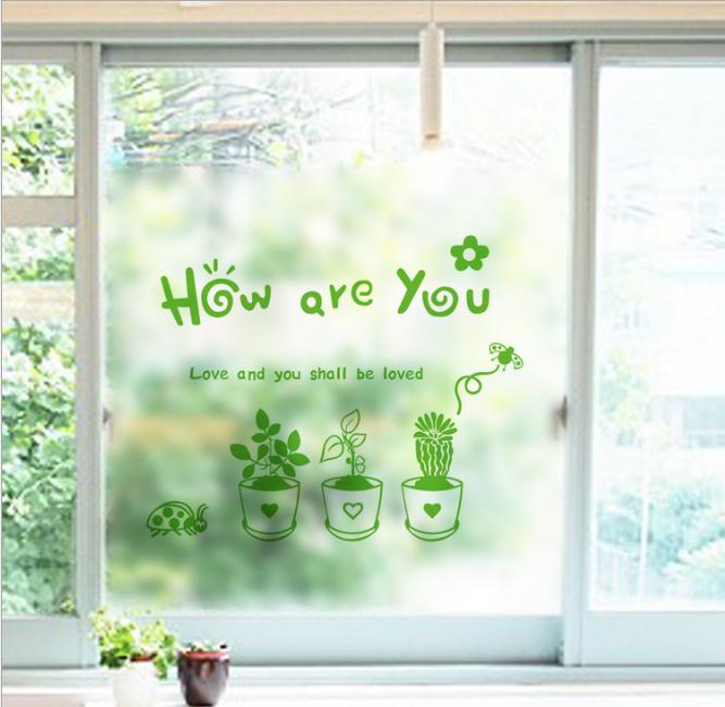 [HCM]Decal Dán Kính Cao Cấp - How Are You (60x58 )-DK7040