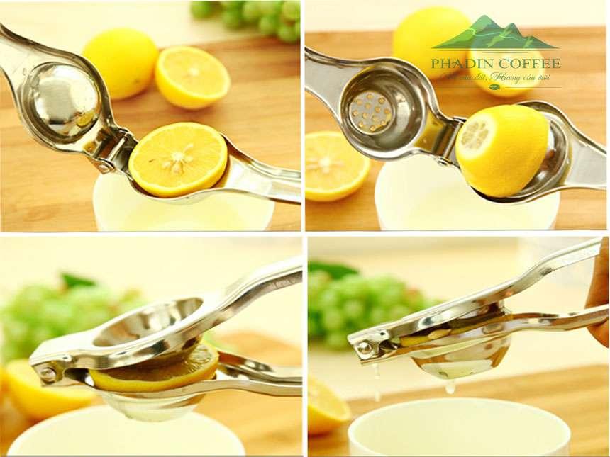 Dụng cụ vắt chanh, tắc inox cao cấp trắng