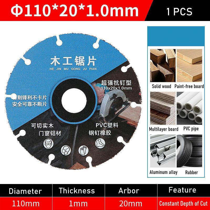 Set 3 đĩa lưỡi cắt gỗ máy mài bằng hợp kim 110mm chuyên dụng cho thợ mộc