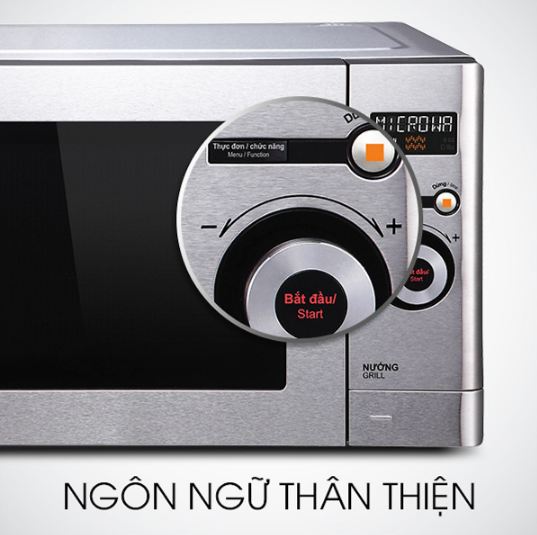 Lò Vi Sóng Có Nướng Sharp R-G623VN(ST) - 23 Lít