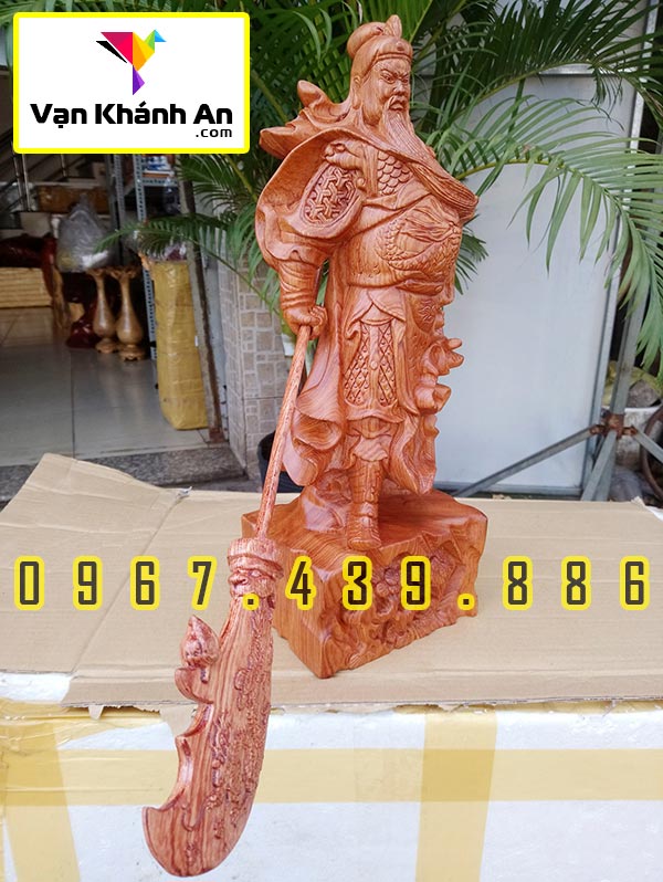 Tượng Quan Công gỗ hương cao 40cm - Tượng Phong Thủy Để Bàn - Quà Tặng Ý Nghĩa - Trang Trí Bàn Làm Việc - Trang Trí Nhà Cửa Decor