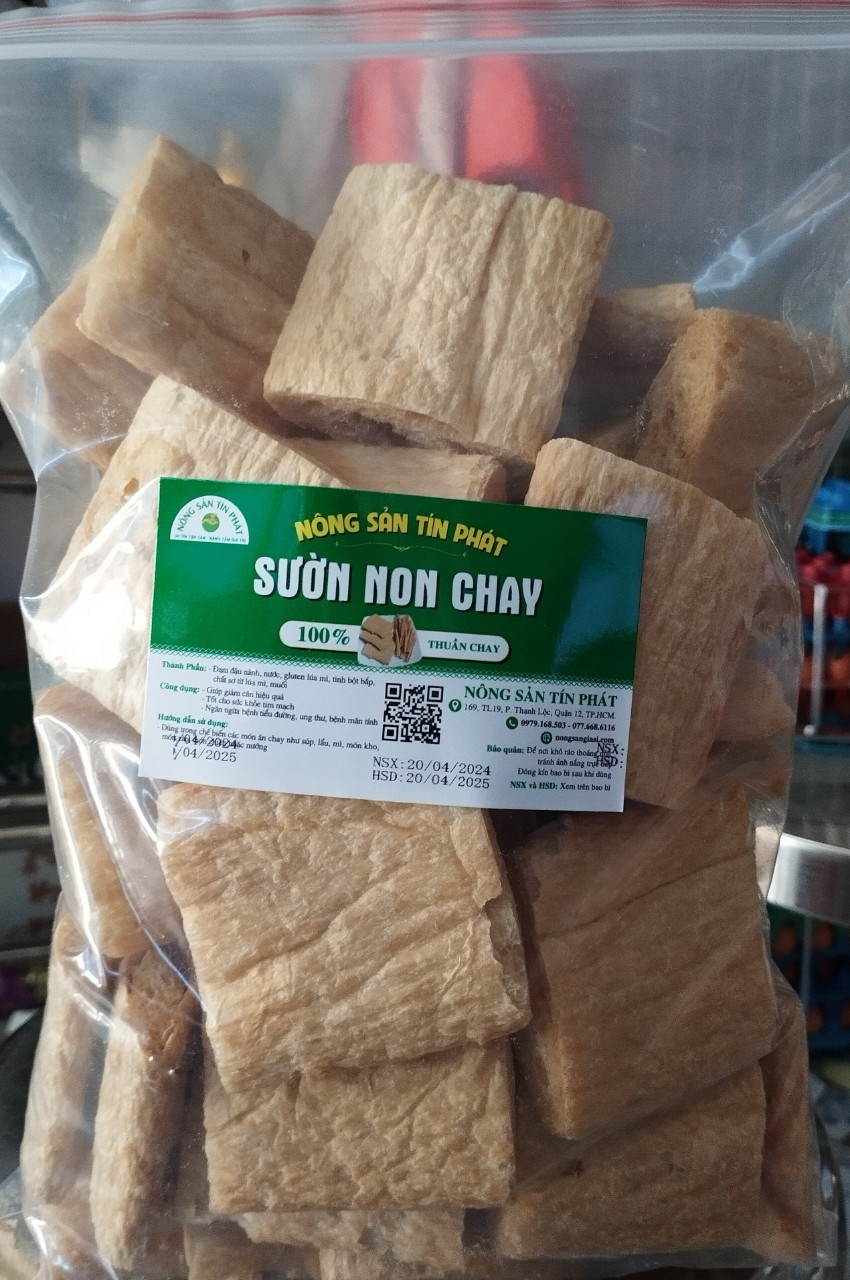 500g sườn non chay loại dày - đồ ăn chay - thực phẩm chay _ nongsangiasi.com