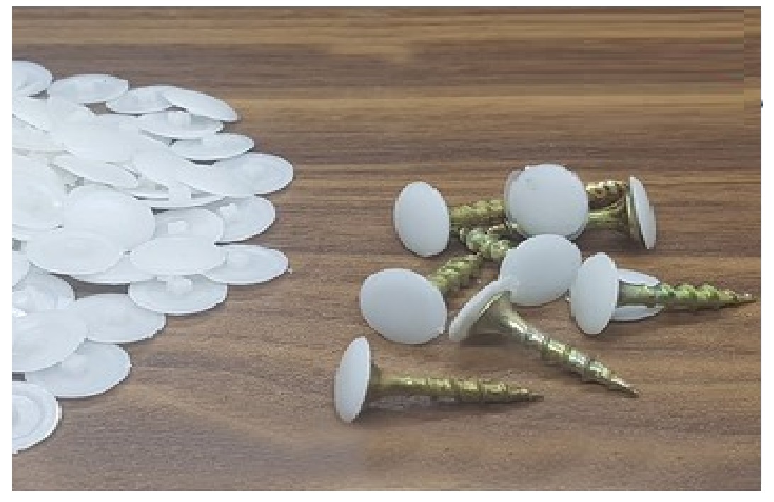 COMBO 100 cái Nút nhựa bịt đầu vít (đen,trắng,xám lơt,vàng)