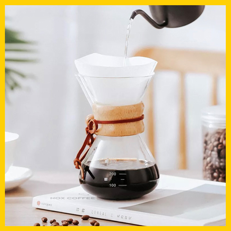 Bình pha cà phê Chemex | Có tặng kèm phễu inox