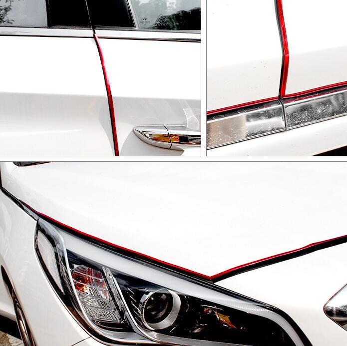 Nẹp Viền Chữ U Cánh Cửa Ô Tô Chống Va Chạm PHU08 dài 15m ( Màu đỏ)