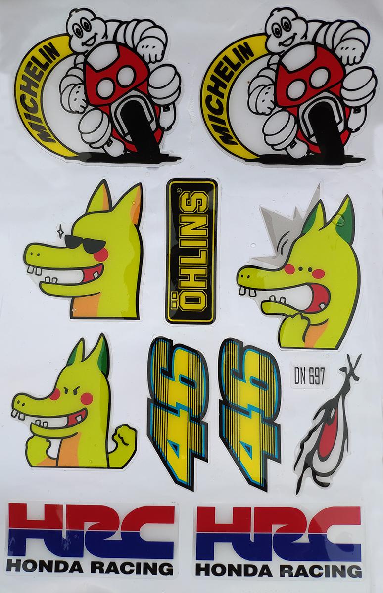 [HCM]Bộ decal Rồng Pika HRC 46 dán xe máy (DN 697)