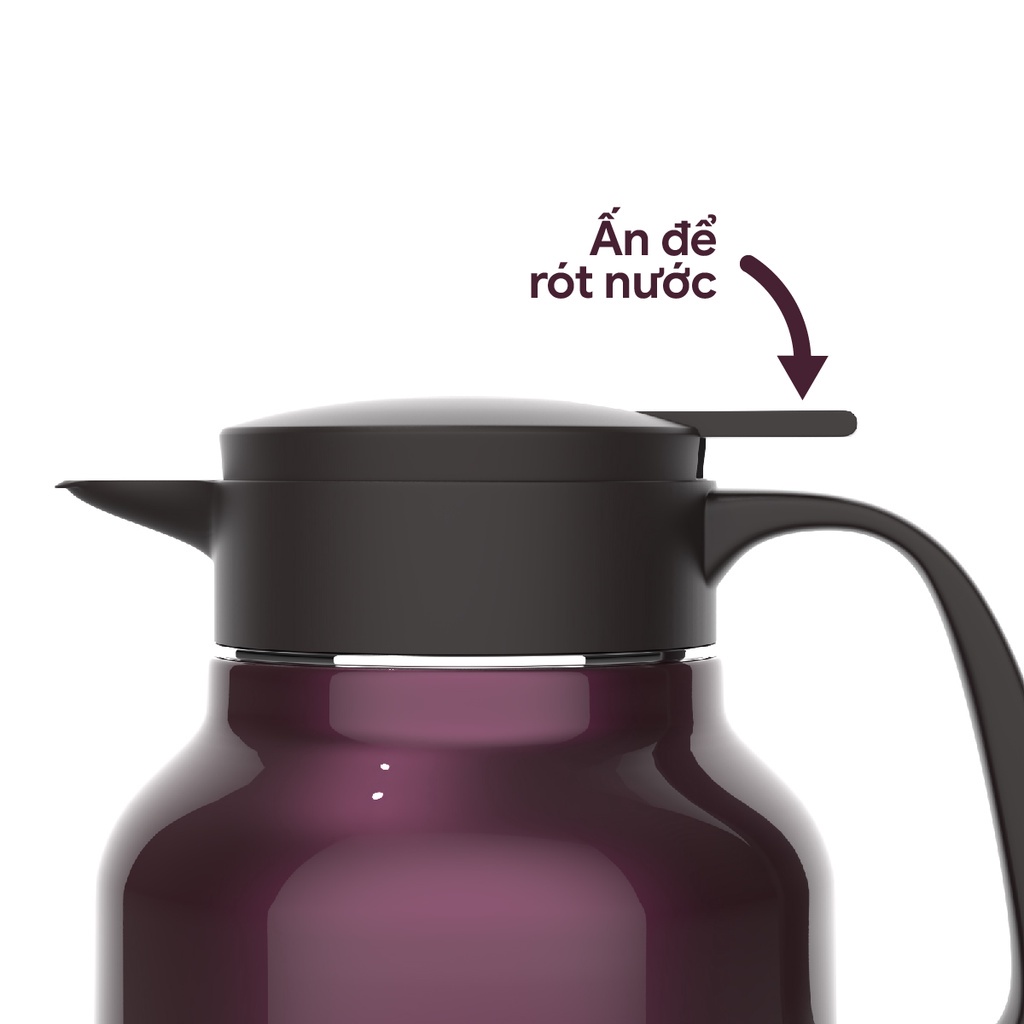 Phích Pha Trà Bình Giữ Nhiệt 2GOOD FLASK B16 (1.8L) (Giữ nhiệt 24h, chống vỡ, thiết kế đẹp, màu sắc đẹp) - Befoyo