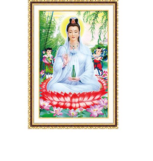 Tranh đính đá cao cấp mẫu mới Quan Âm Bồ Tát-KT: 36x50