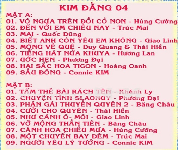 [MDCD] Nhạc 1975 - Bộ 2 Đĩa CD Kim Đằng 4 phôi PHONO
