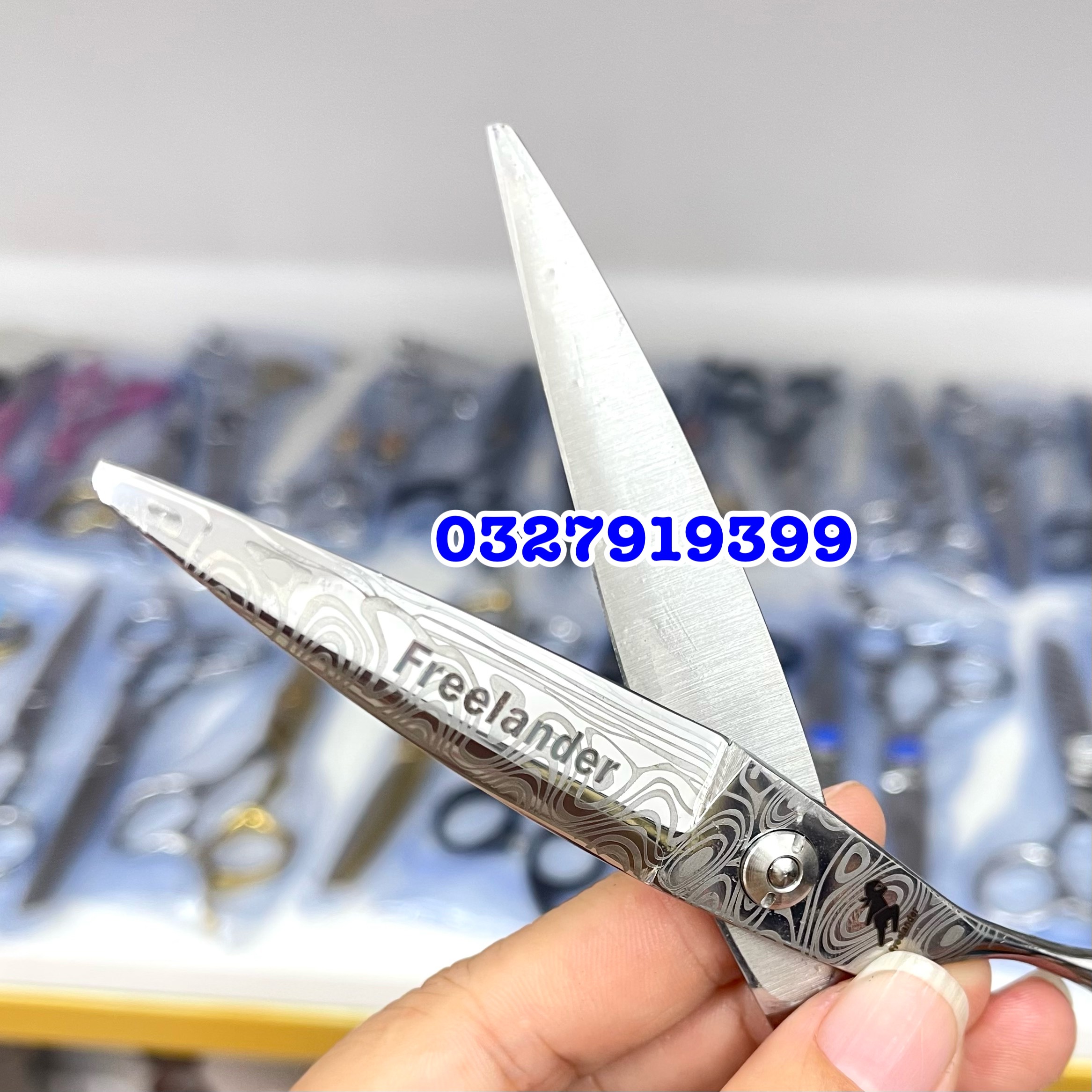 Freelander Kéo chuốt tóc cao cấp Nhật Freelander 6.0 in thép S440C độ cứng 62HRC lưỡi sắc bén thiết kế tay cầm thuận tiện