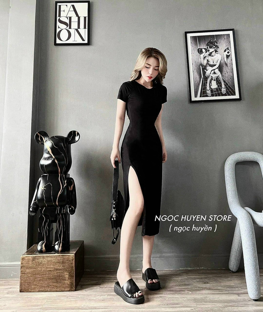 Đầm body nữ thiêt kế ôm dáng chất borip dặn dặn Đầm váy dáng dài xẻ tà sexy Đầm dự tiệc đi chơi cổ tròn tay ngắn phía nhau có dây rút khoắc lưng xinh xắn