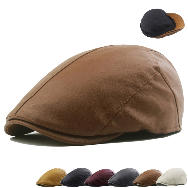 Mũ beret da thời trang vintage (Có đủ màu)