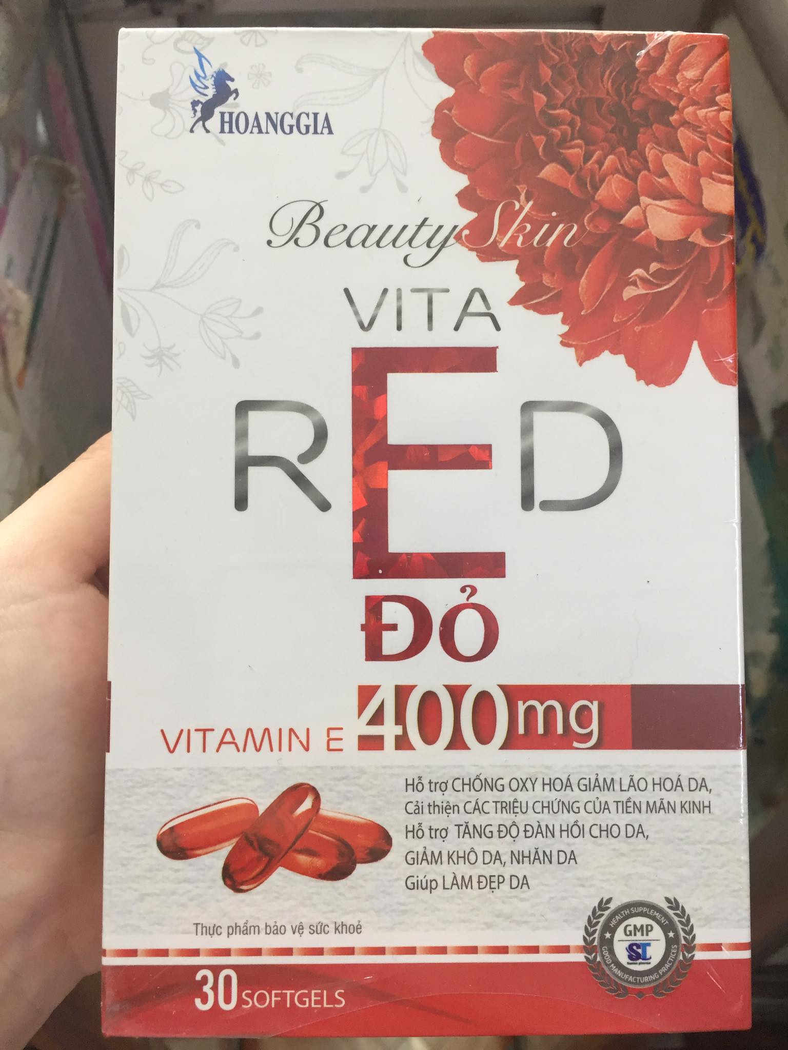 Vitamin E Đỏ 400mg - Beauty Skin Vita Red (Lọ 30 viên)