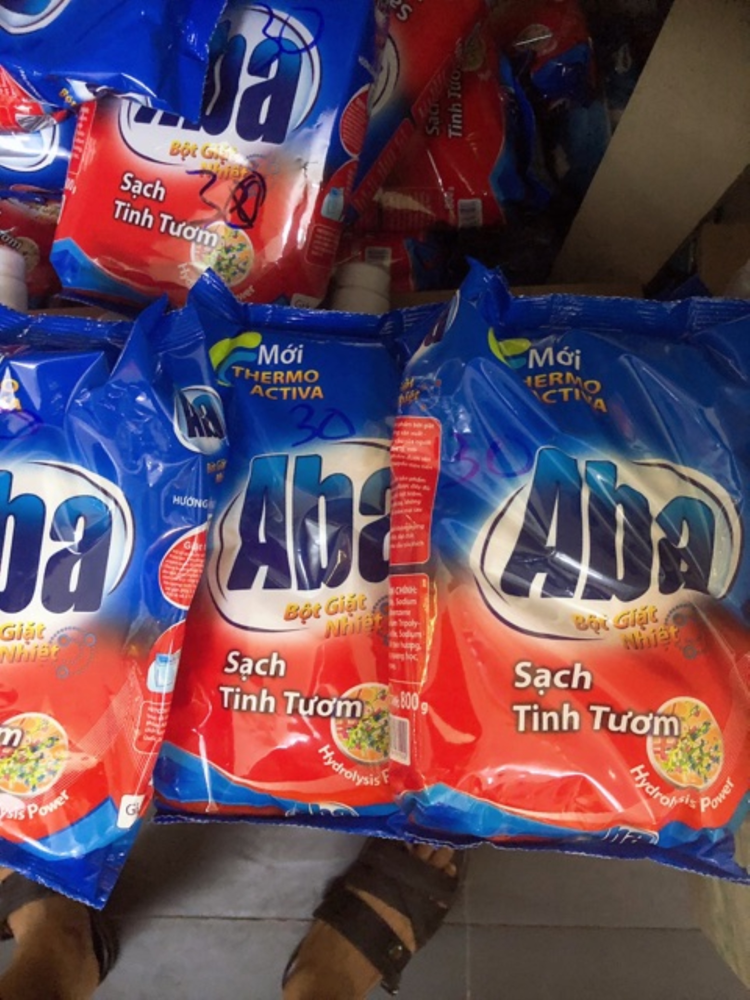 ♂  Bột Giặt Nhiệt Aba Sạch Tinh Tươm gói 800g