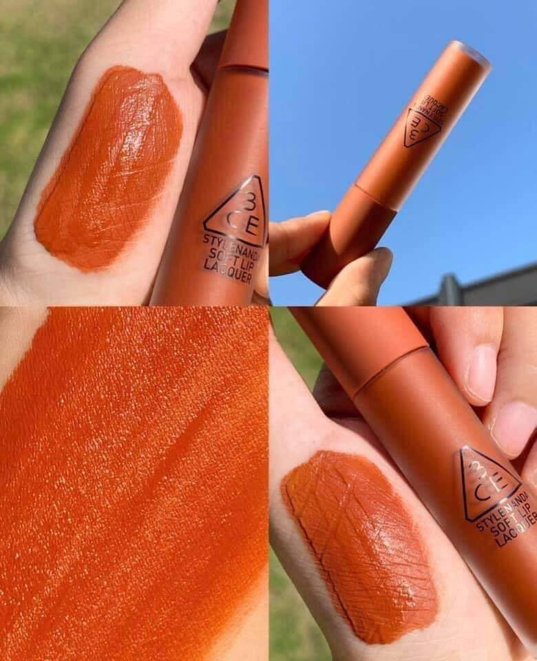 Son 3ce soft lip lacquer màu cam đất