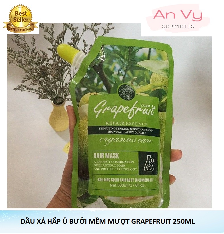 Kem hấp ủ xã phục hồi tóc hương bưởi grapefruit siêu mềm mượt 250ml - mẫu mới